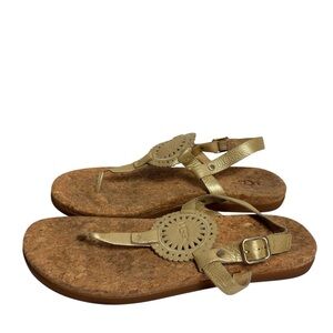 UGG AYDEN II PLATINUM METALLIC GOLD WOMEN SANDALS SIZE USA 11